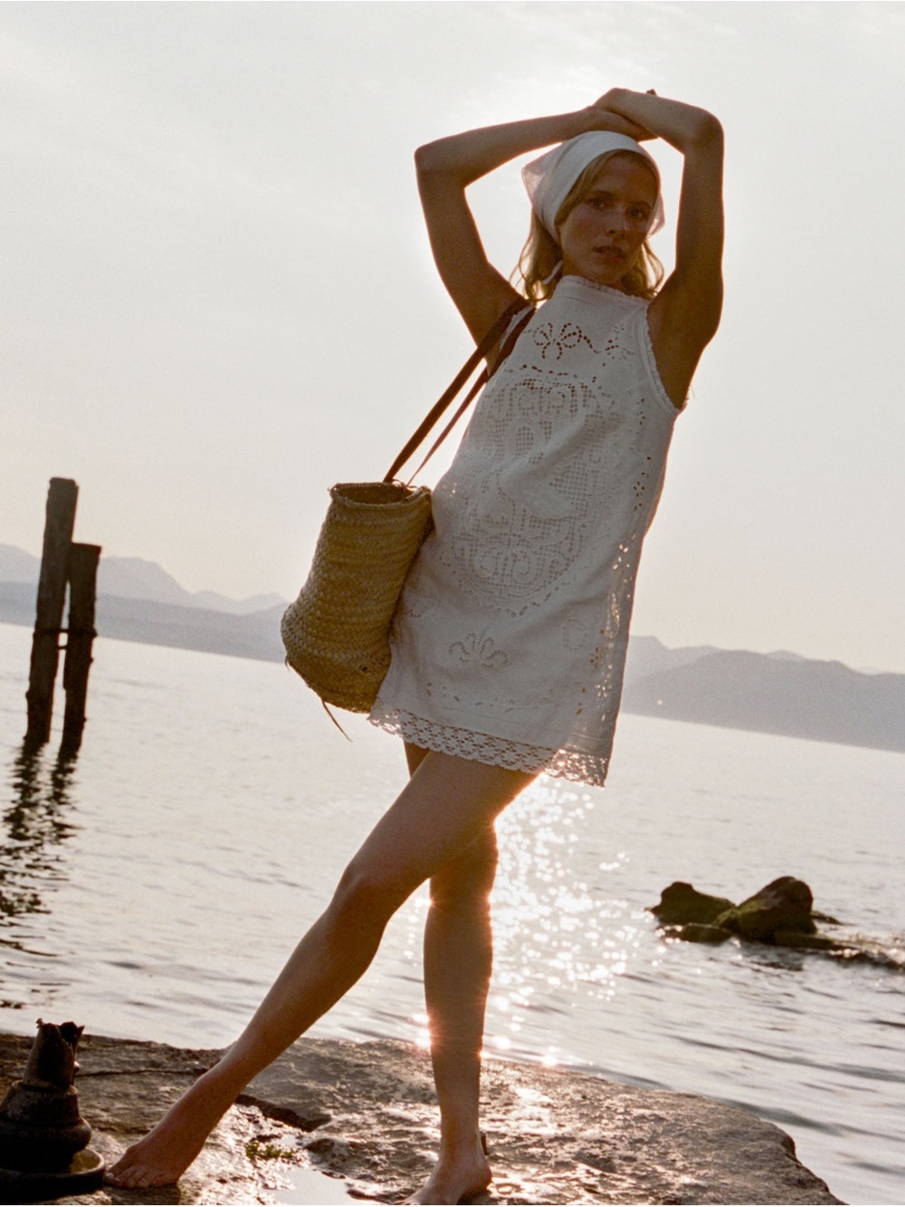 NWOT Doen Lucina Embroidered Mini Dress